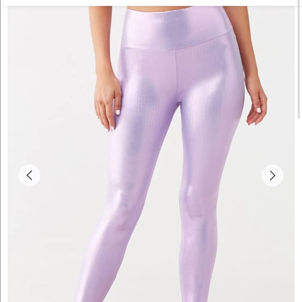 Purple Metallic Leggings